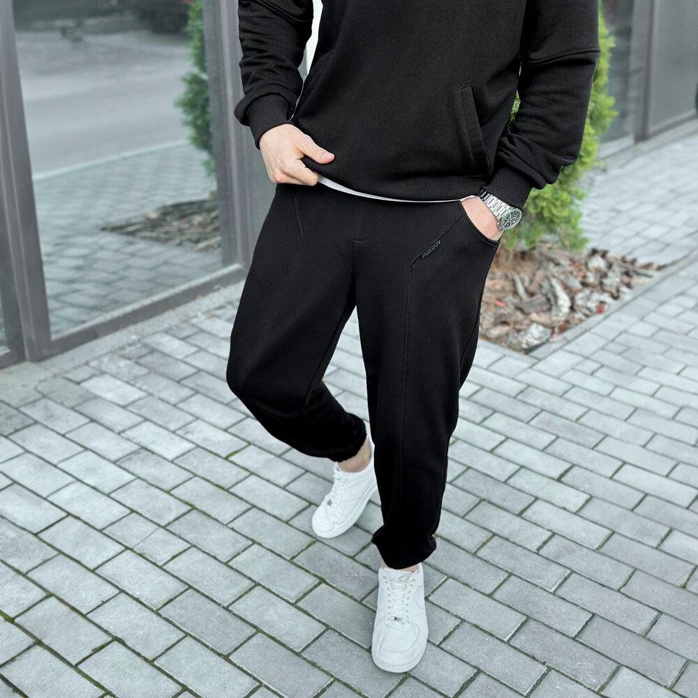 Спортивний демісезонний костюм чоловічий чорний. Комплект штани та кофта Pobedov Grand Київ - фото 7