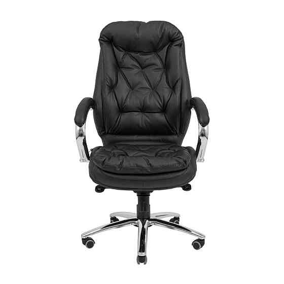 Офисное Кресло Руководителя Venice М1 Tilt Хром Кожа Lux Черный Киев