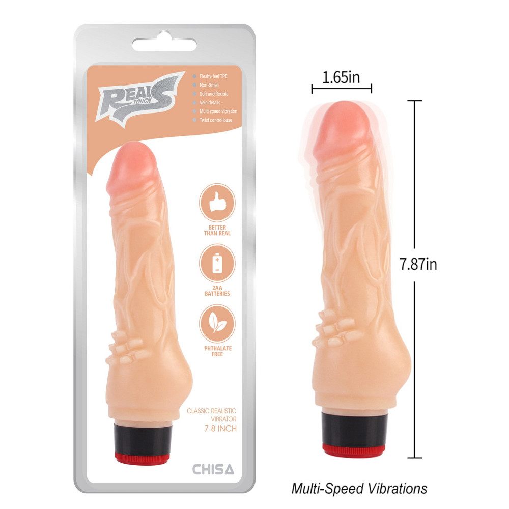 Вибратор реалистичный Chisa Real Touch S на батарейках, бежевый Sex Aura Киев - изображение 6