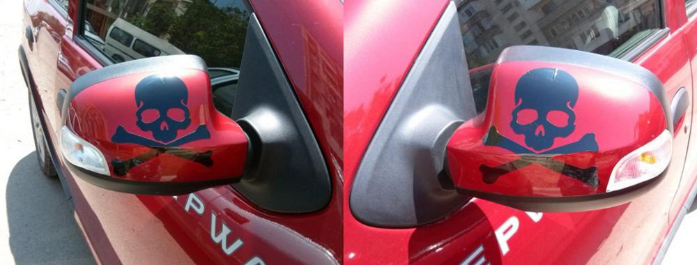 Наклейки на авто Череп на дзеркала заднього виду све Київ - фото 3