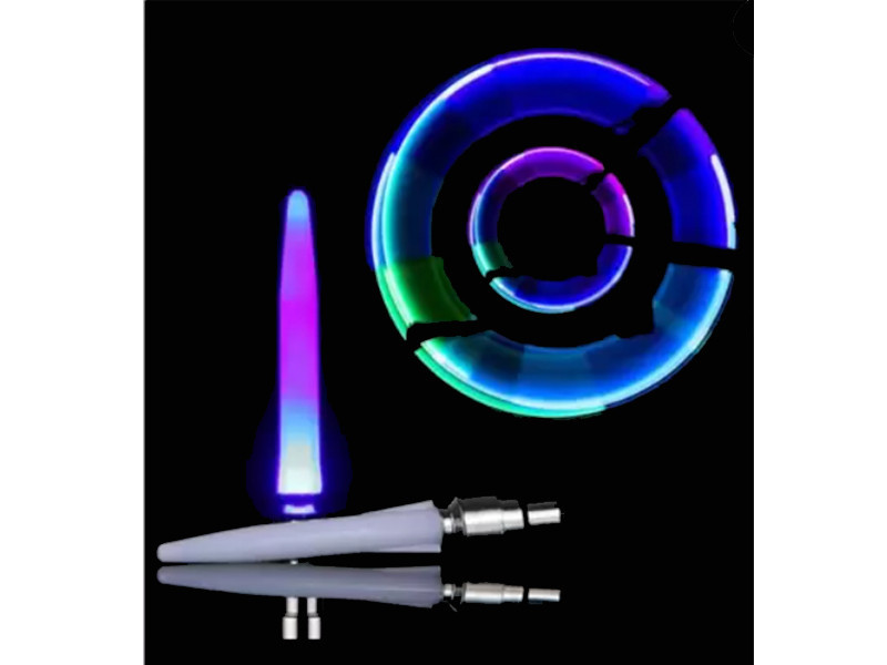 Светодиодные колпачки для колес на ниппель, пара Feel Fit DEN-079 Разноцветные Бровары - изображение 1