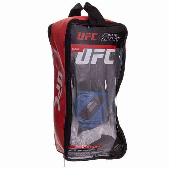 Перчатки боксерские UFC PRO Compact UHK-75002 размер L синий-черный Перчатки для бокса и единоборств Киев