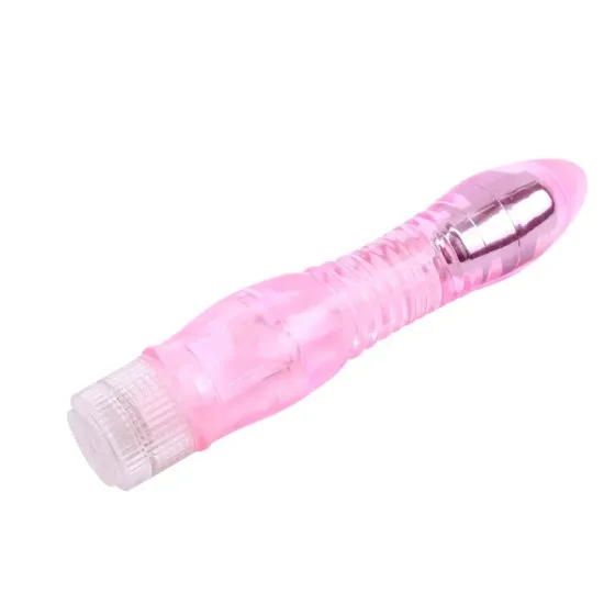 Вибратор прозрачный Chisa Crystal Jellie на батарейках, розовый Sex Aura Киев