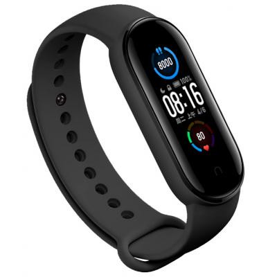 Ремінець до фітнес браслета BeCover Silicone для Xiaomi Mi Smart Band 5 Black (705062) Вінниця - фото 1