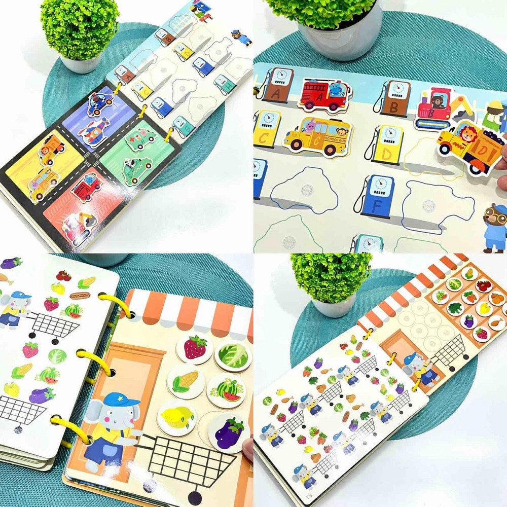 Логічна бізі-книга на липучках для малюків 30 сторінок із завданнями (C 65416) Чернигов - изображение 8