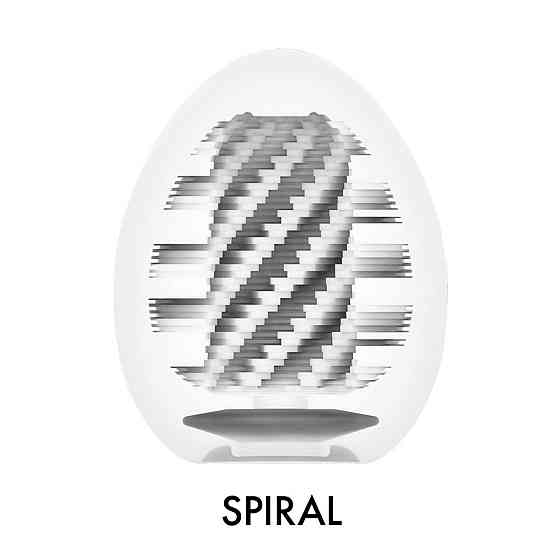 Мастурбатор-яйце Tenga Egg Spiral, щільний TPE, пробник лубриканту 5 мл Sex Aura Київ