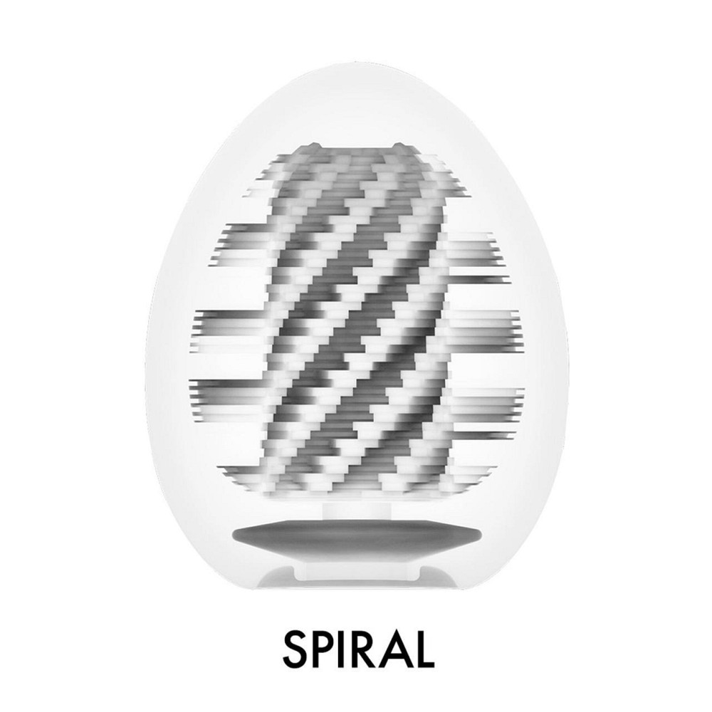 Мастурбатор-яйце Tenga Egg Spiral, щільний TPE, пробник лубриканту 5 мл Sex Aura Київ - фото 3