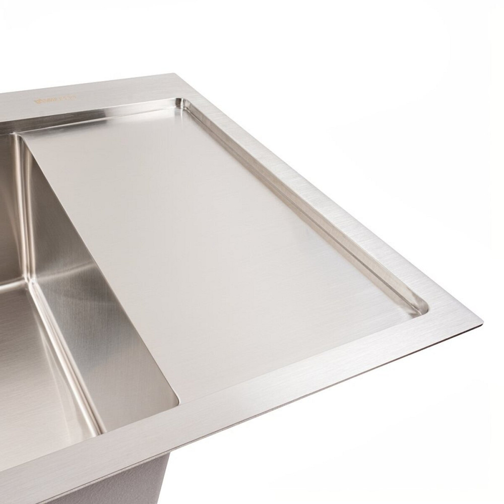 VALESO Кухонна мийка CM 65*50 L нержавійка VALESO Handmade (круглий сифон 3.0/0.8) Киев - изображение 3