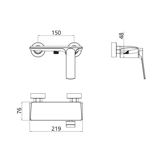 Змішувач для душу Qtap Slavonice QTSLA266CRM45907 Chrome Київ