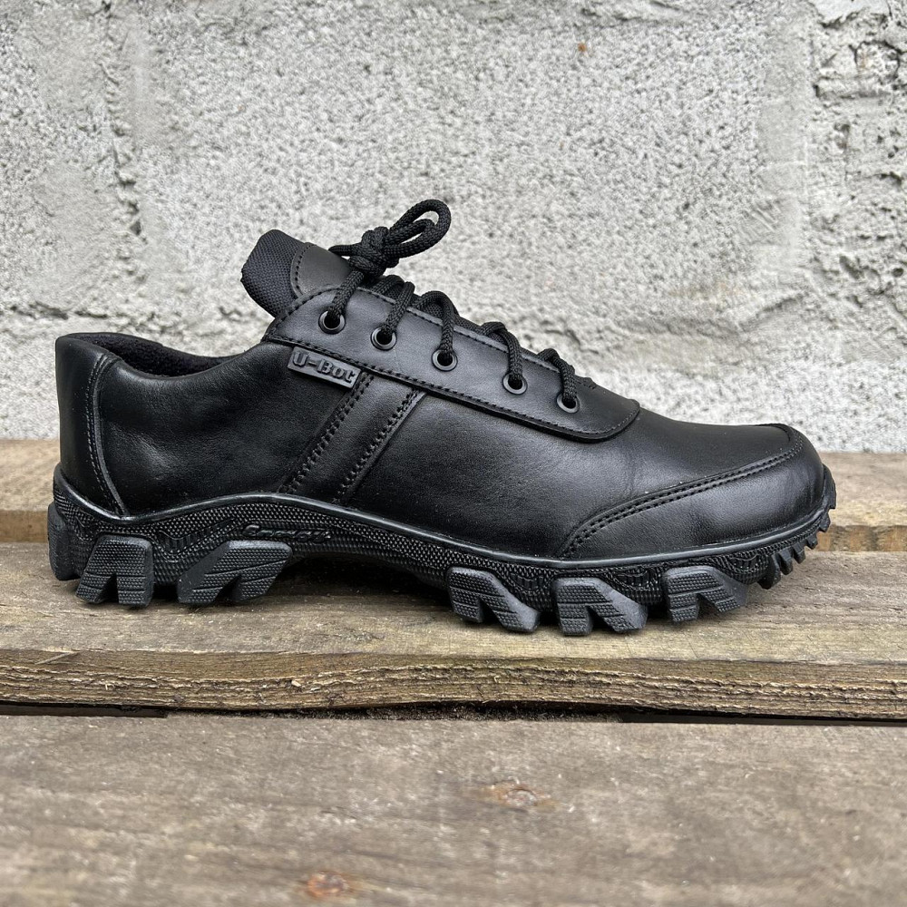 Військові чорні демісезонні кросівки , шкіряні тактичні кросівки пришиті та проклеєні Львів - фото 4