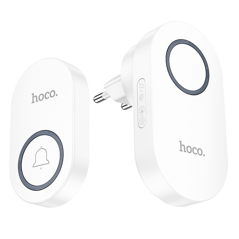Дзвінок HOCO HI25 210 mAh wireless doorbell (EU) White Одеса - фото 5