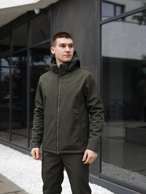 Мужская куртка хаки демисезонная с капюшоном Pobedov Shadow V2 Киев - изображение 1