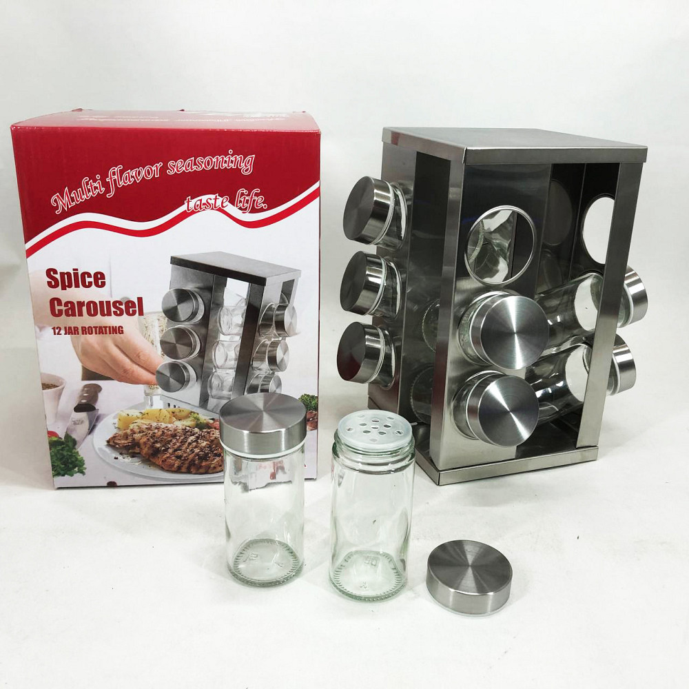 Баночка для трав и специй, Столовые наборы специй на подставке Емкости для на круглой подставке NL-60 Львов - изображение 5