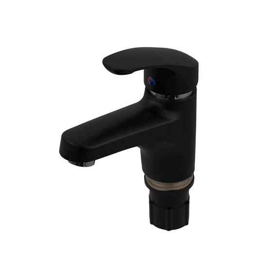 Змішувач для умивальника Plamix Fidel-001 SET матовий чорний з підводкою PM0660 Харків
