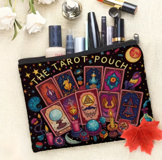 Органайзер з містичним дизайном Таро, чорна косметичка Київ
