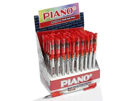 Ручка масляна червоний 0,7мм PT-195C ТМ PIANO Київ