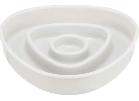 Миска Trixie пластиковая для медленного кормления 350 мл 15 х 15 см (серая) Винница - изображение 1