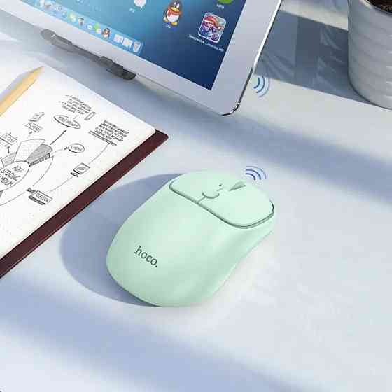 Миша Hoco GM25 Royal dual-mode business wireless mouse Light Green (6942007608558 ) Киев