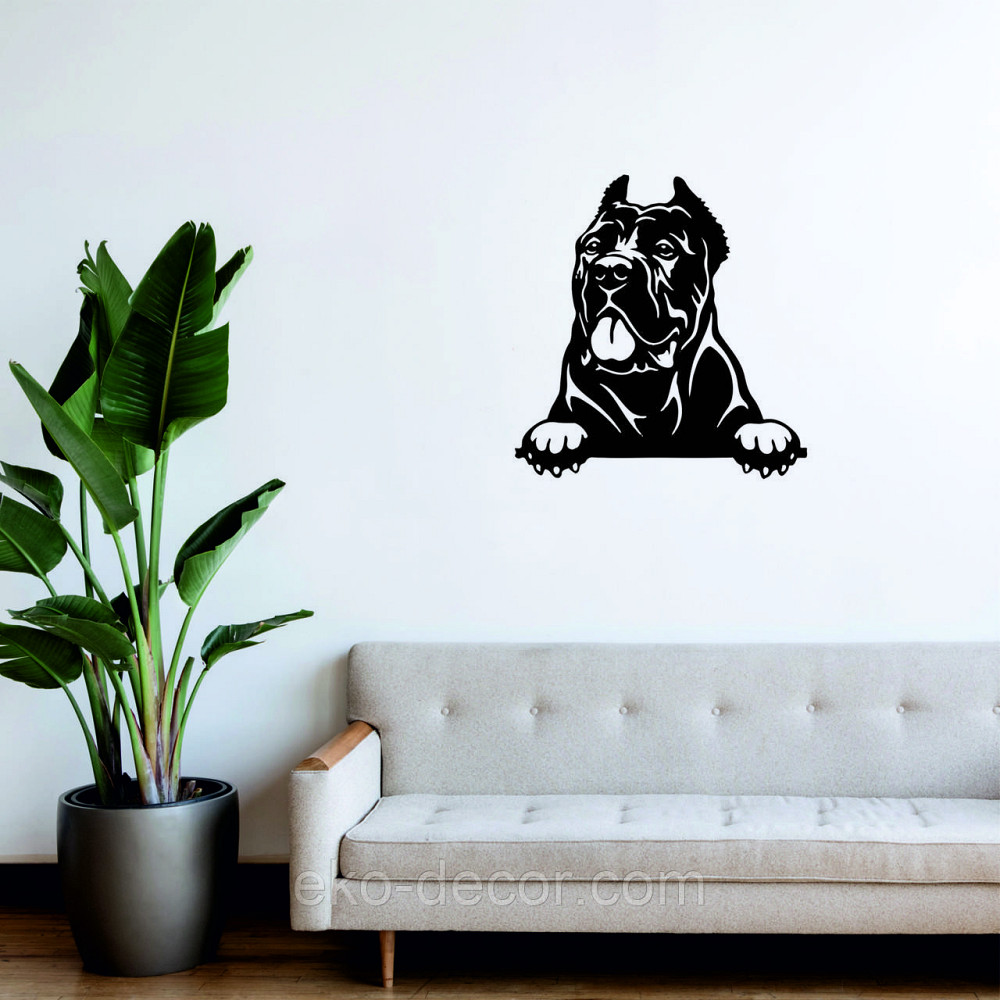 Декоративное настенное Панно «Кане-корсо», Декор на стену 70*67 см, Черный Киев - изображение 4