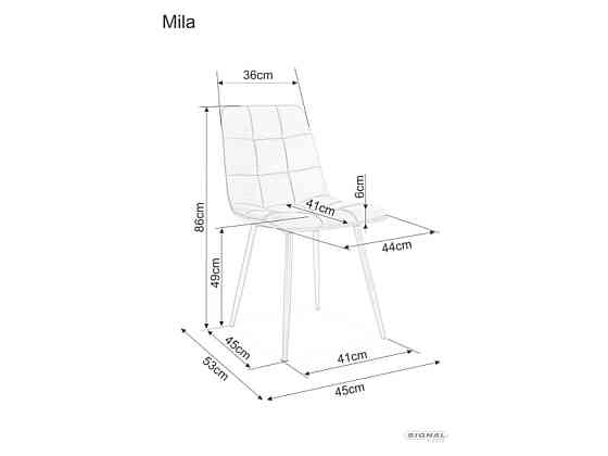 Стілець MILA VELVET чорний каркас/бірюза BL.85 Днепр