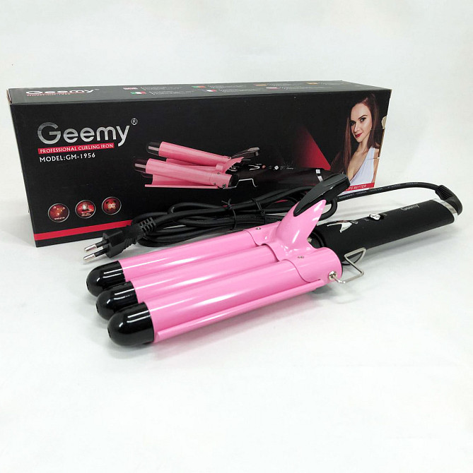 Багатофункціональні плойки для волосся GEMEI GM-1956-25 тройная Щипці для волосся об'ємної зачіски TD-18 Львів - фото 13