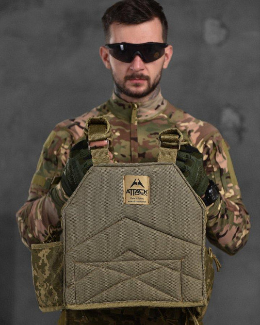 Плитоноска 4 точки скидання піксель Attack з напашником ВН1062 Одеса - фото 10