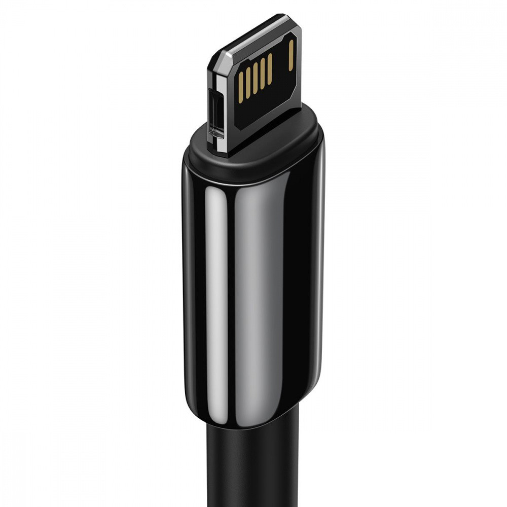 Кабель Baseus Tungsten Gold Fast Charging Lightning 2.4A 1м чорний Львів - фото 7