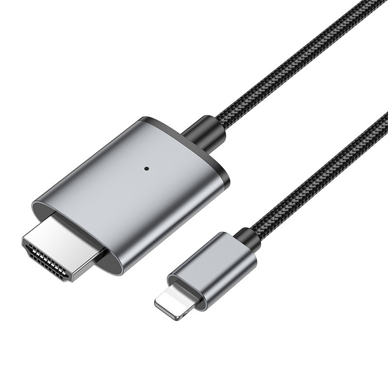 Перехідник HOCO UA27 HD on-screen cable iP to HDTV Metal Gray Одеса - фото 16