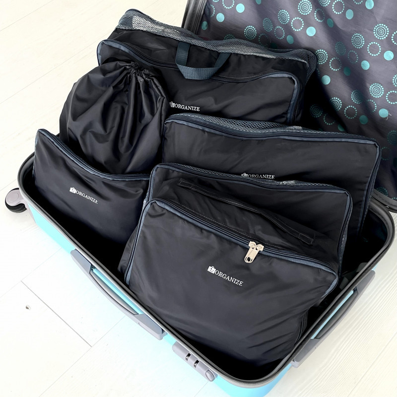 Дорожные органайзеры сумки в чемодан для вещей 5 шт C002 (Серый) Сумы - изображение 5