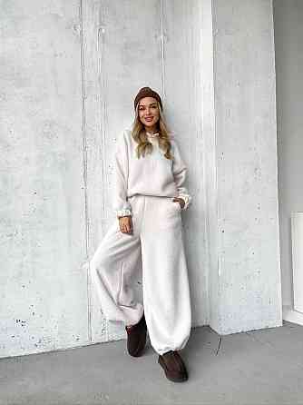 Женский теплый уютный костюм двойка из альпаки Белый, 46/48 Одесса