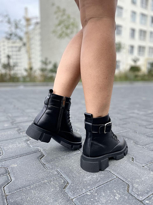 Molly Черевики жіночі MOLLY чорні натуральна шкіра зима висота 13 см (5165) Коломыя - изображение 3
