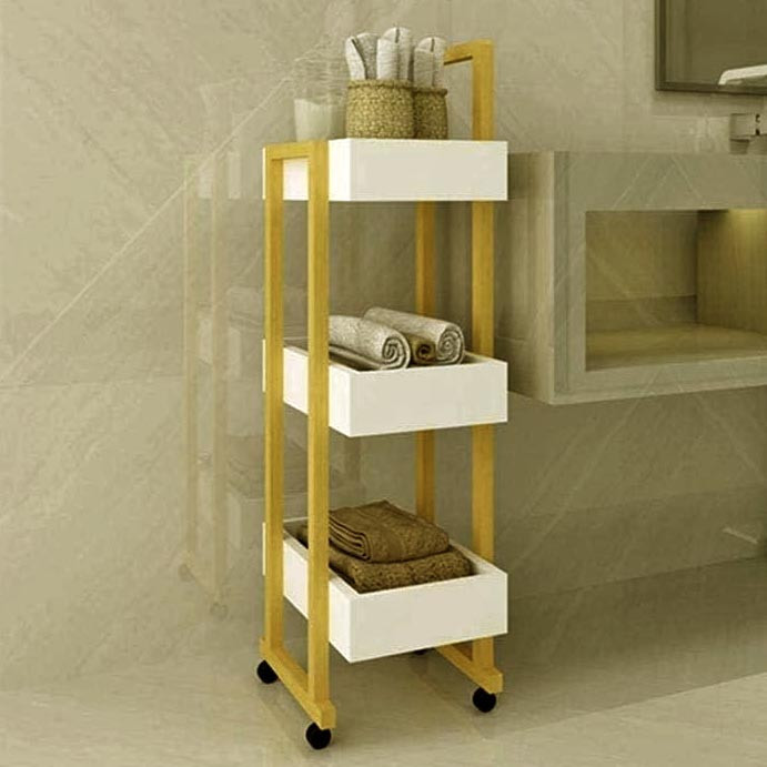 Етажерка для ванної на коліщатах "Харпер" каррі-зефір Миколаїв - фото 1