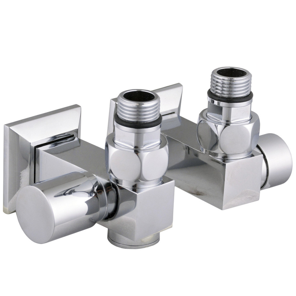Набір Кран вентильний кутовий з американкою SOLOMON LUX 1/2″CUBE CHROM 8888_ТЕН (1уп.) (000028373) Киев - изображение 1
