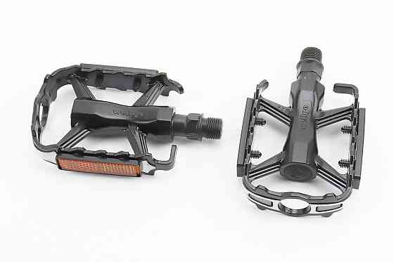 Педалі MTB 9/16" (105x74x23mm) алюмінієві, чорно-сріблясті M224DU Київ