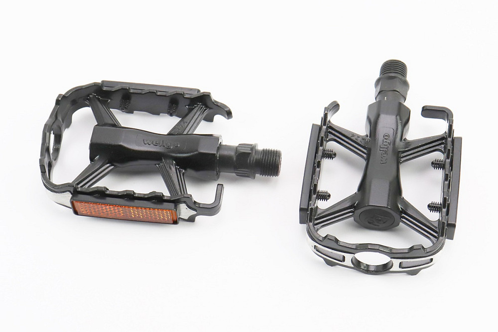 Педалі MTB 9/16" (105x74x23mm) алюмінієві, чорно-сріблясті M224DU Київ - фото 1