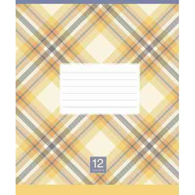 Зошит Школярик Plaid pattern 12 аркушів клітинка (012-3345K) Вінниця