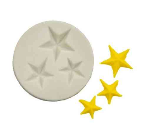 Молд силіконовий Зірочки 55 мм сірий Київ