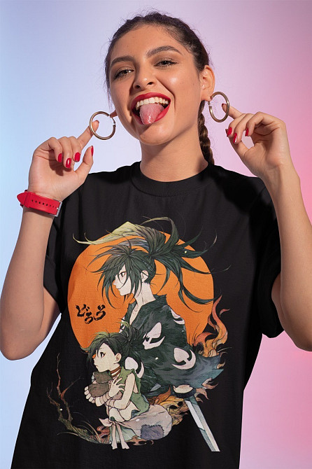 Футболка аниме Хйаккимару Дороро Аниме Манга оверсайз (S/M/L) Черний AnimeJ0542 Днепр - изображение 3