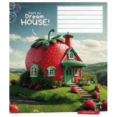 Зошит Школярик Dream house 12 аркушів клітинка (012-3530K) Вінниця