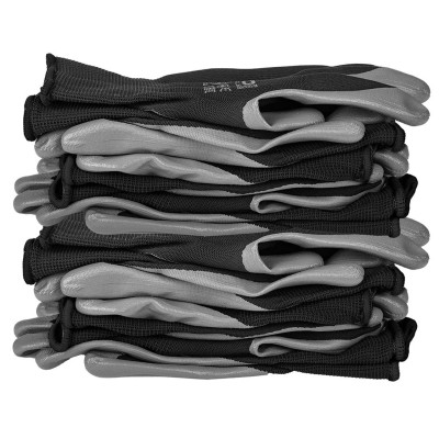 Захисні рукавиці Neo Tools комплект 12шт, поліестер з нітриловим покриттям, р.11, сіро-чорний (97-647-11) Вінниця - фото 7