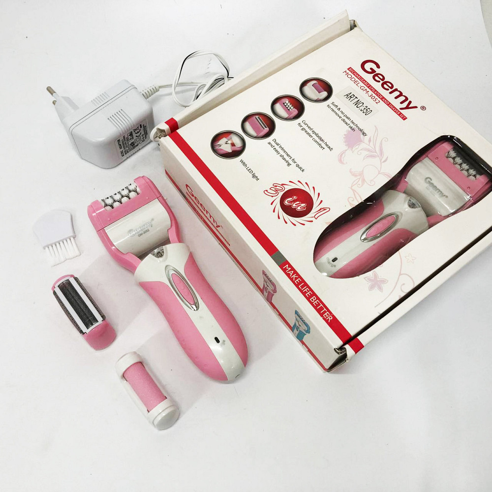 Эпилятор с гладким удалением волос Gemei, Эпилятор депилятор бритва, Пилка для ступней IN-48 Львов - изображение 1