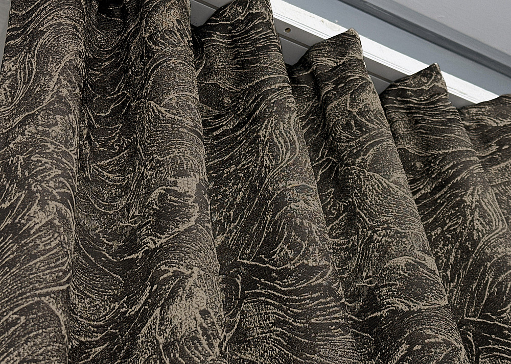 Комплект коротких штор VR-Textil Жаккард Fantasy № 1632ш Венге с бежевым 140х170 см 2 шт (35-0288) Киев - изображение 8