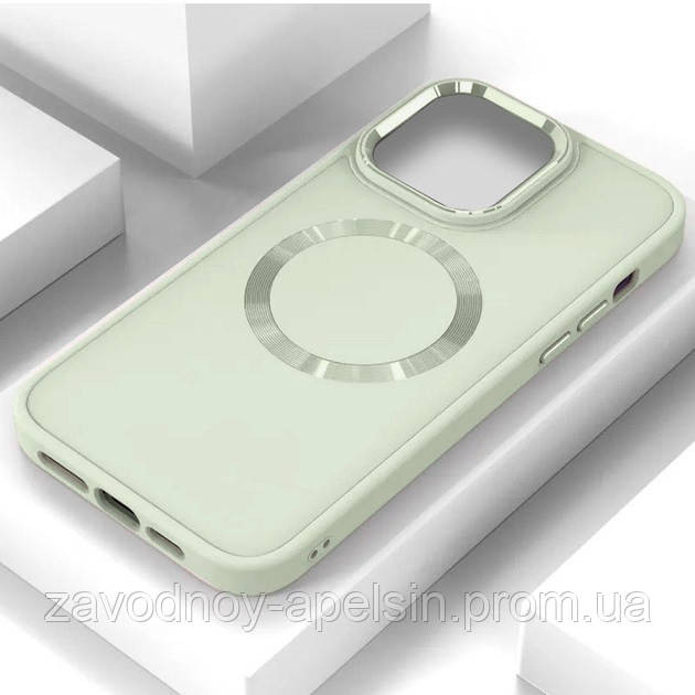 IPhone 16 Pro Чехол матовый Магнит TPU+PC (белый) Одесса - изображение 1