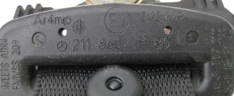 Mercedes-Benz  A2118601985 Ремінь безпеки задній лівий чорний E-Class W211 Одеса - фото 2