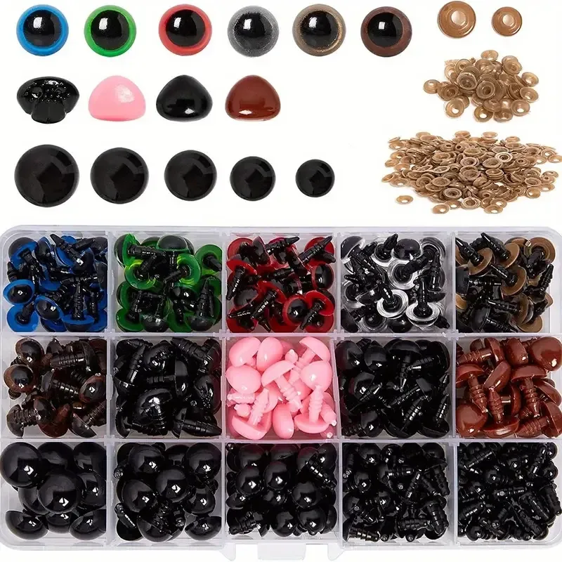 Набор из глаз и носиков с шайбами для изготовления игрушек и кукол, 636 шт. Киев - изображение 1