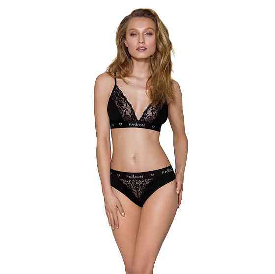 Трусики з широкою гумкою і мереживом Passion PS001 PANTIES M, black Sex Aura Київ