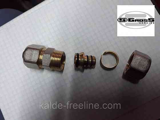 Муфта соединительная 20*20 для металлопластиковой трубы Gross (усиленная) Харьков