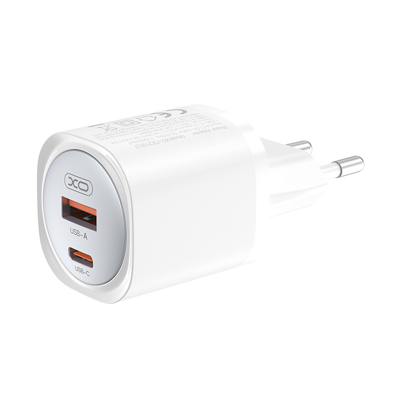 Мережевий зарядний пристрій XO CE21 PD30W/PPS33W 1USB-A+1USB-C + Lightning кабель білий Львів - фото 2