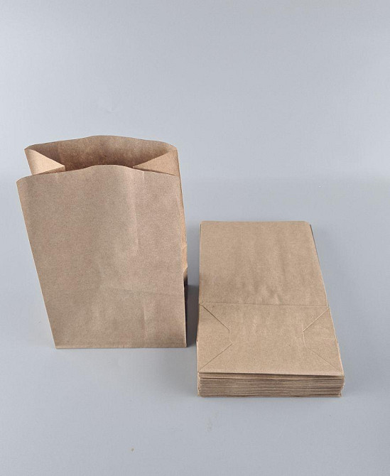 Пакет з дном паперовий 24см 15см коричневий з дном уп. 25 штук Харків - фото 3