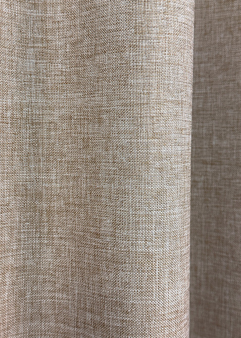 Комплект готовых штор VR-Textil Лен ALORA-TON № 1874ш Бежевый 100х270см 2 шт (31-938) Киев - изображение 8